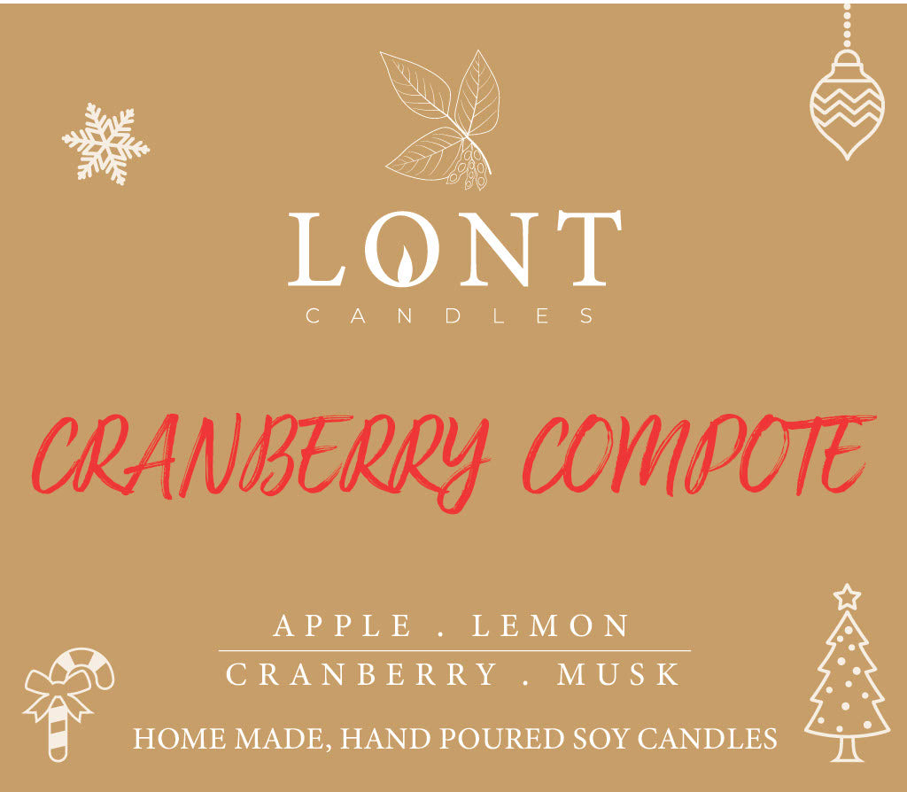 Cranberry compote kerst geurkaars